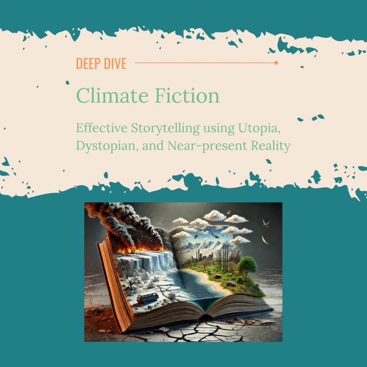 cover art for Climate Fiction: Effective Storytelling using Utopia, Dystopia, and Near-present "Reality" 