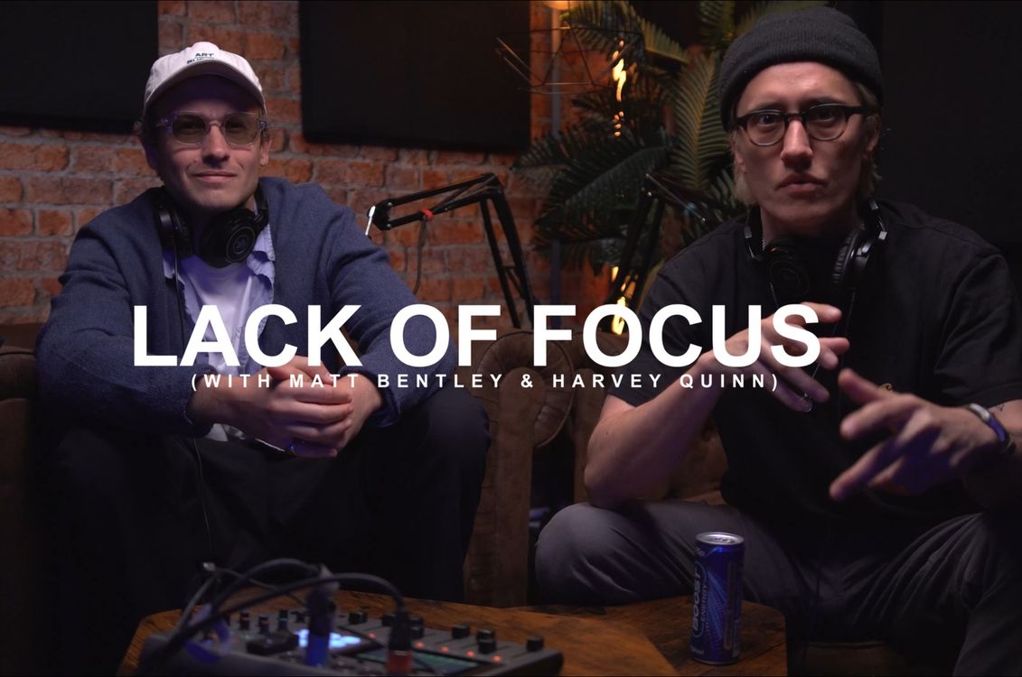 cover art for Lack of Focus #28 - Post BAFTA Special - with Matt Bentley & Harvey Quinn