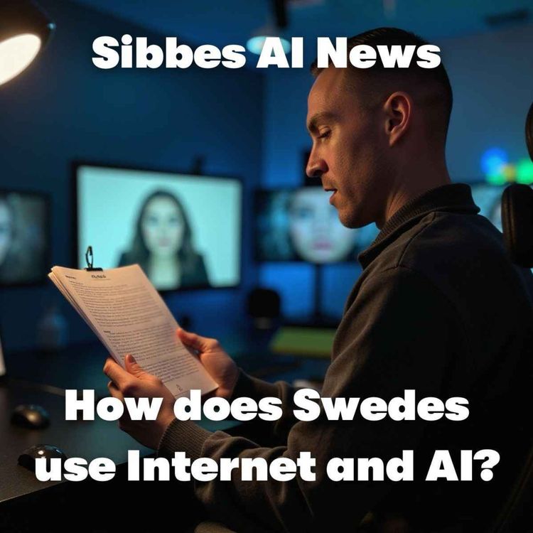 cover art for How does Swedes use Internet and AI? Report from SCB by NotebookLM