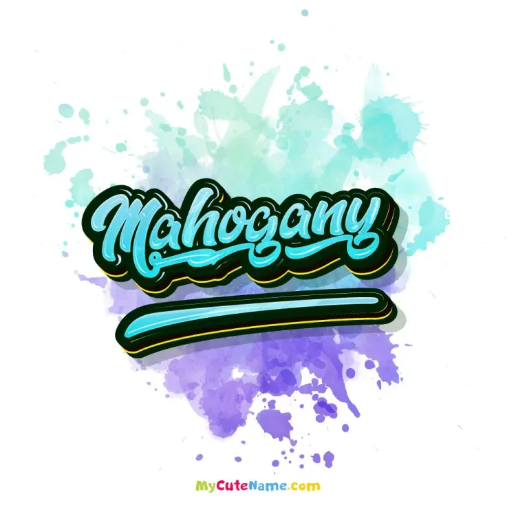 cover art for Mahogany meaning