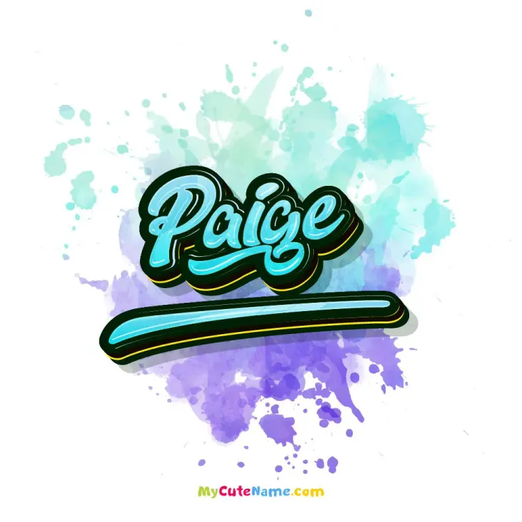cover art for Paige meaning