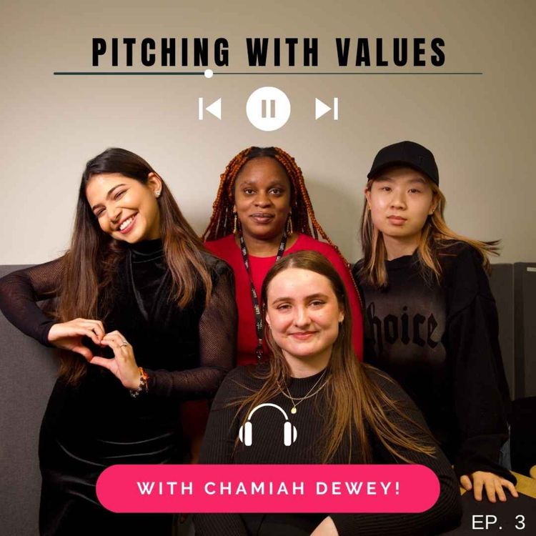 cover art for Designing Tomorrow EP 3 - Pitching with Values with Chamiah Dewey of Dewey Clothing