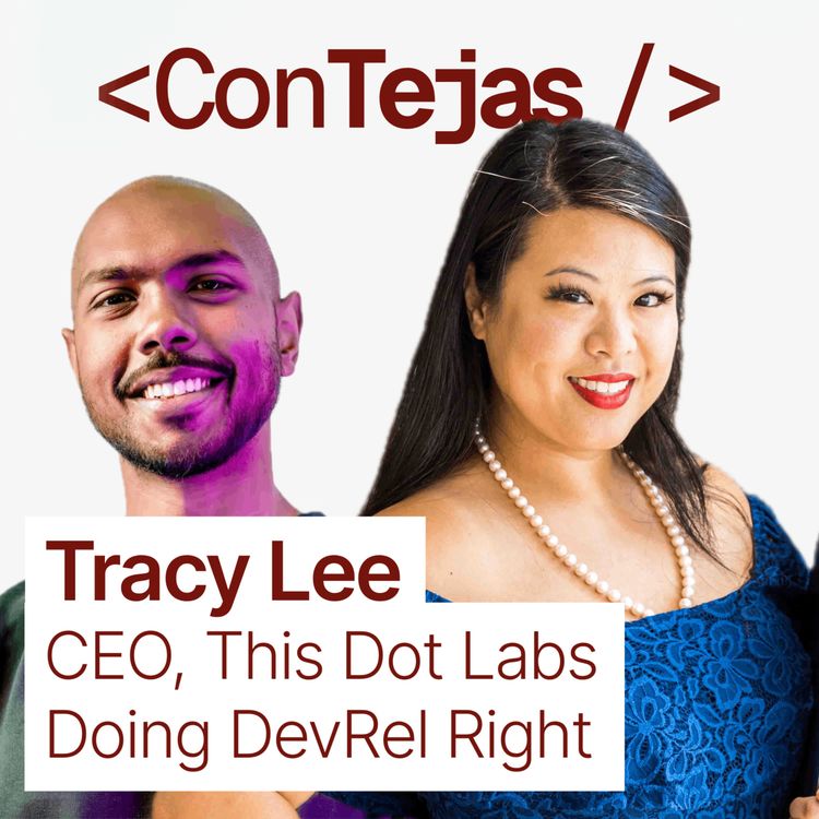 cover art for Tracy Lee, CEO This Dot: How to be successful in DevRel with AI