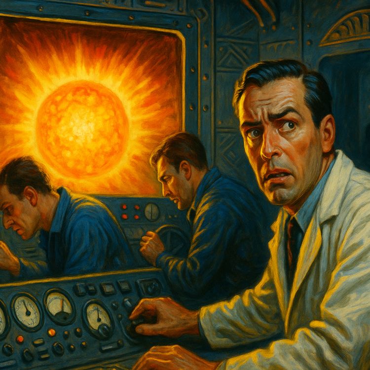 cover art for Blowups Happen by Robert Heinlein