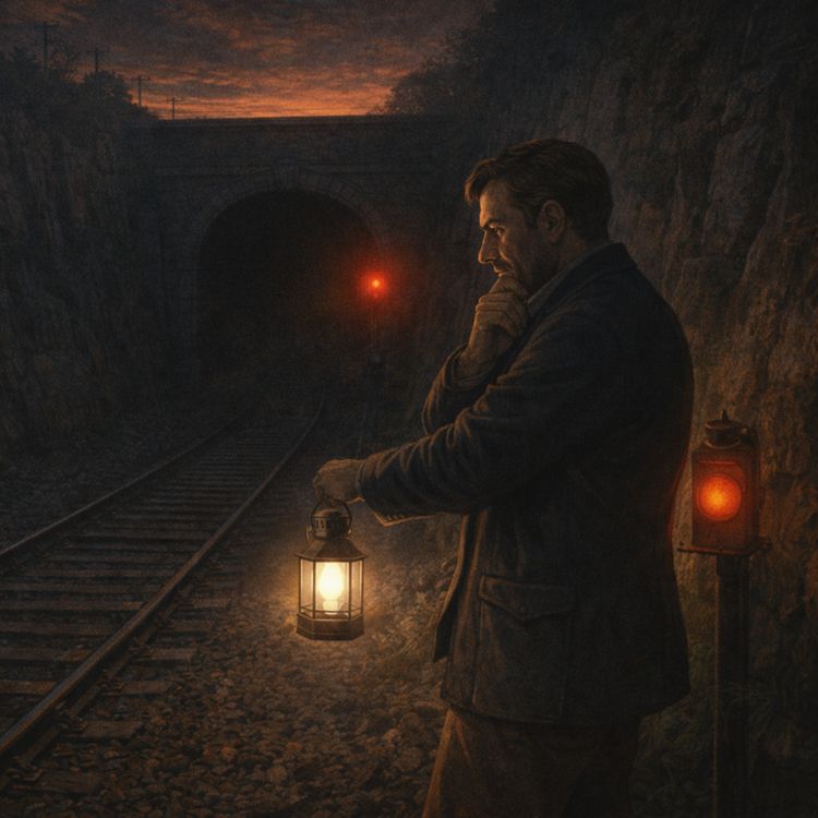 cover art for The Signalman by Charles Dickens