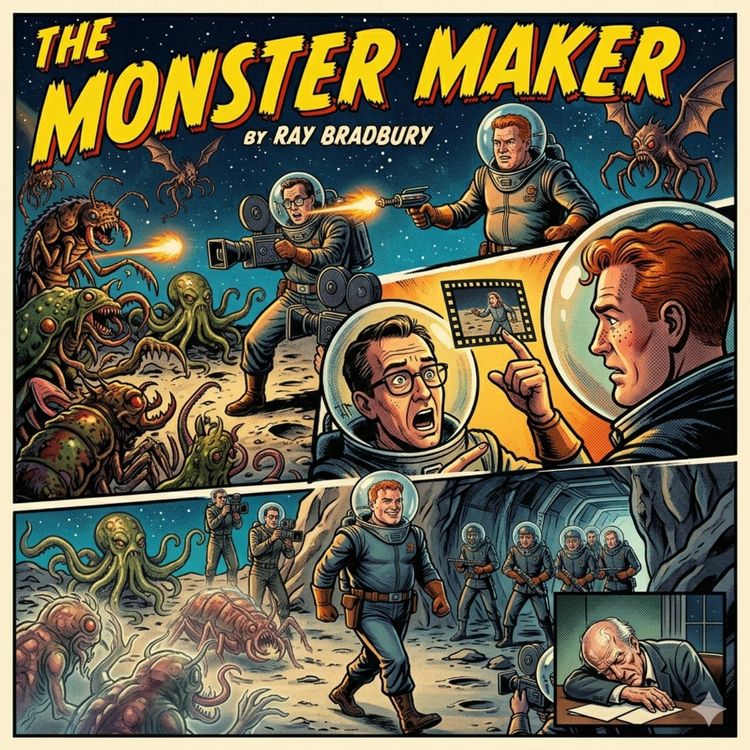 cover art for The Monster Maker by Ray Bradbury