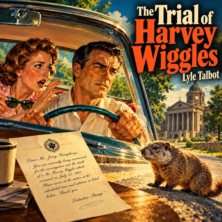 cover art for The Trial of Harvey Wiggles by Lyle Talbot
