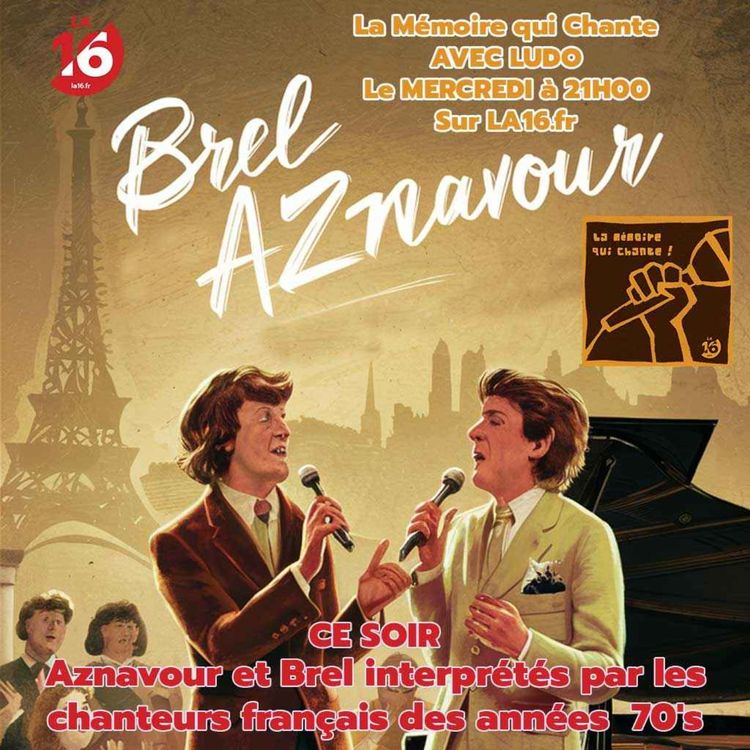 cover art for les plus grands chanteurs interprètent Brel et Aznavour