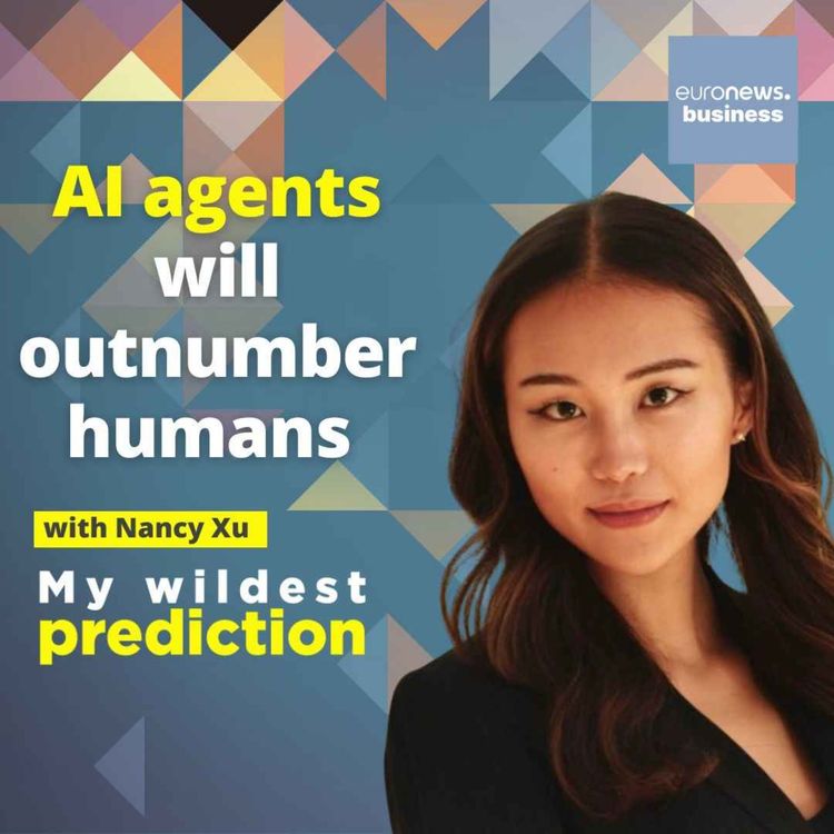 cover art for 'AI agents will outnumber humans,' with entrepreneur Nancy Xu