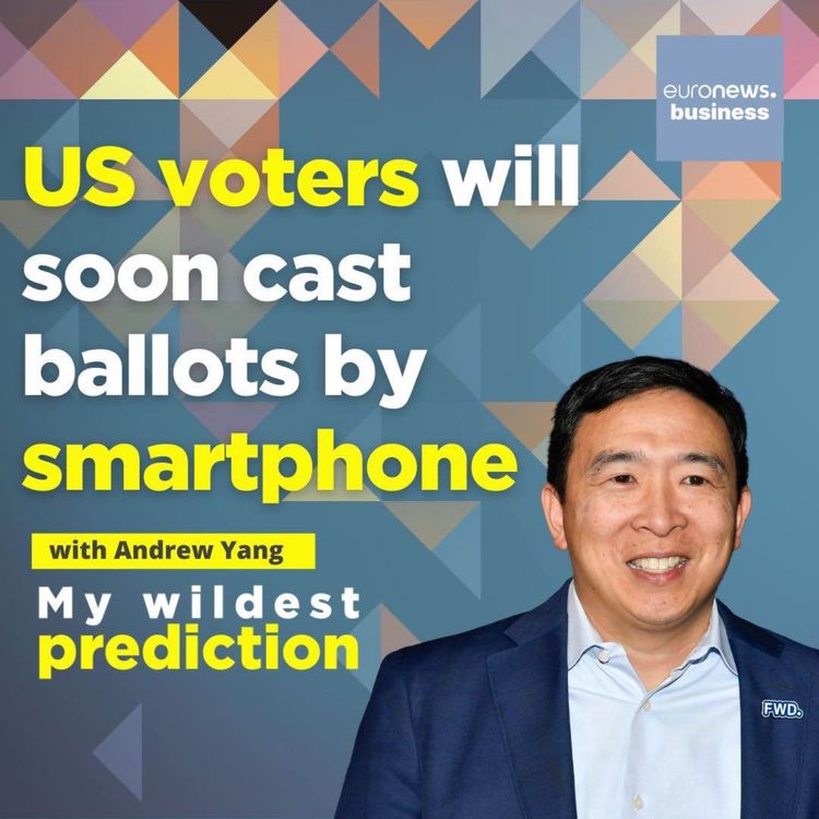 cover art for 'US voters will cast their ballots by smartphones within eight years', businessman Andrew Yang says