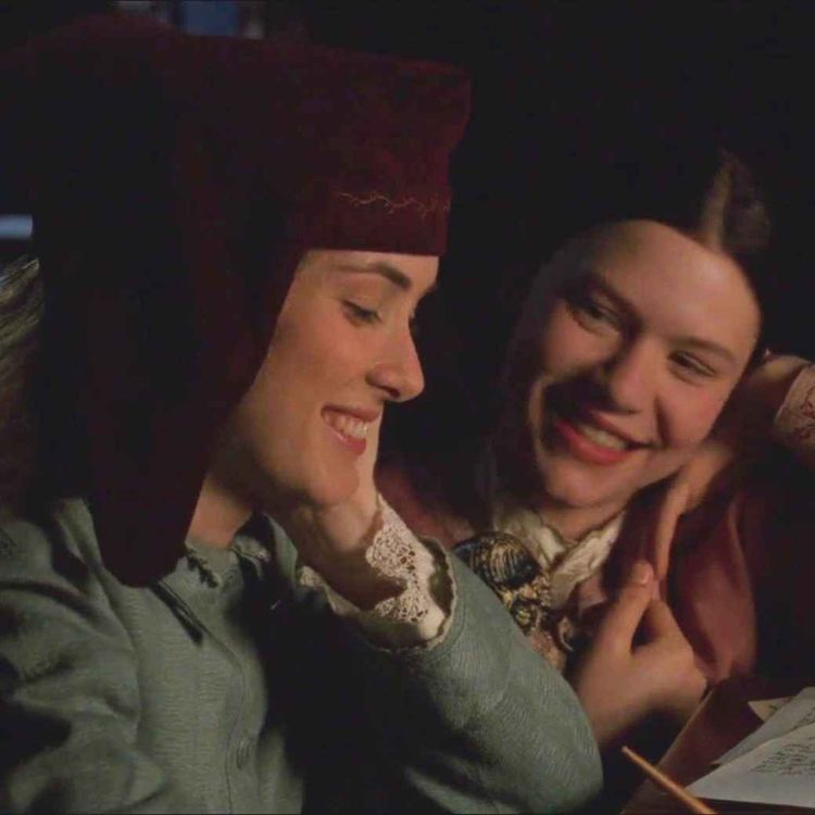 cover art for S6 E13 Penny Novels and Publishing History In Little Women With Library Ladder