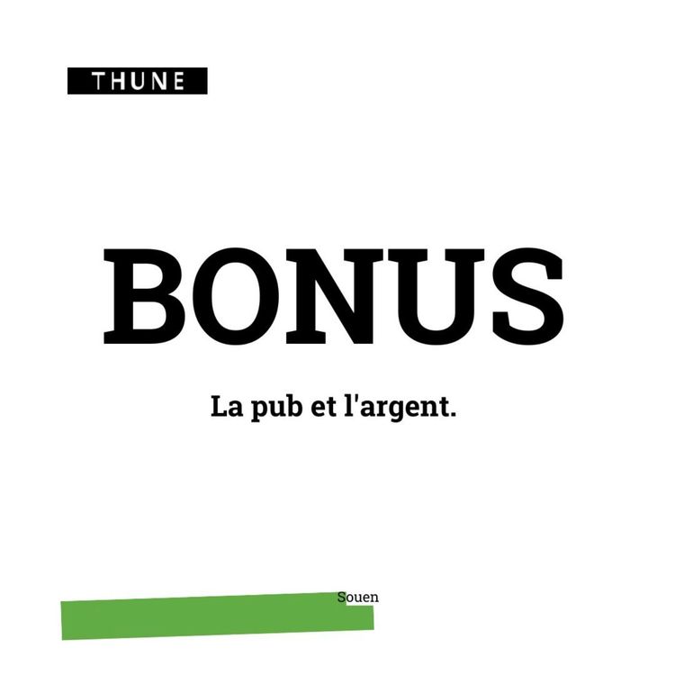 cover art for BONUS : La pub et l'argent
