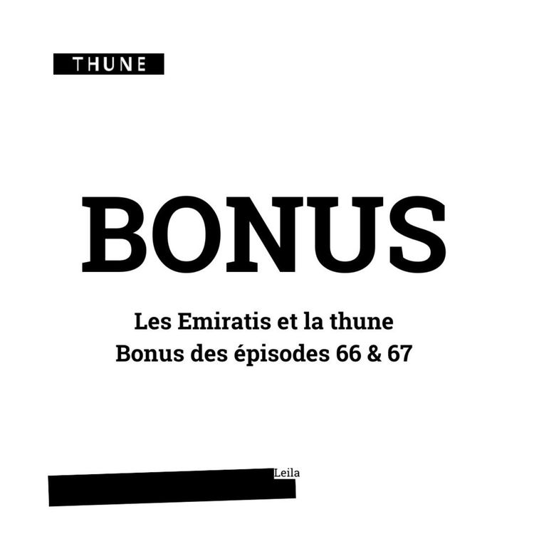 cover art for Bonus // Les Emiratis et la thune