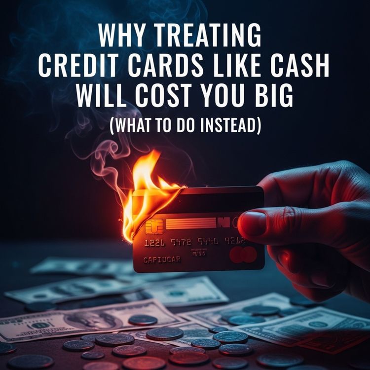 cover art for Why Treating Credit Cards Like Cash Will Cost You Big( What to do instead)