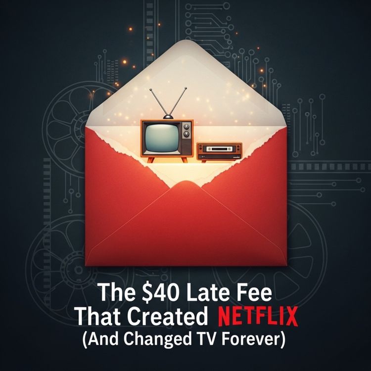 cover art for “The $40 Late Fee That Created Netflix (And Changed TV Forever)”