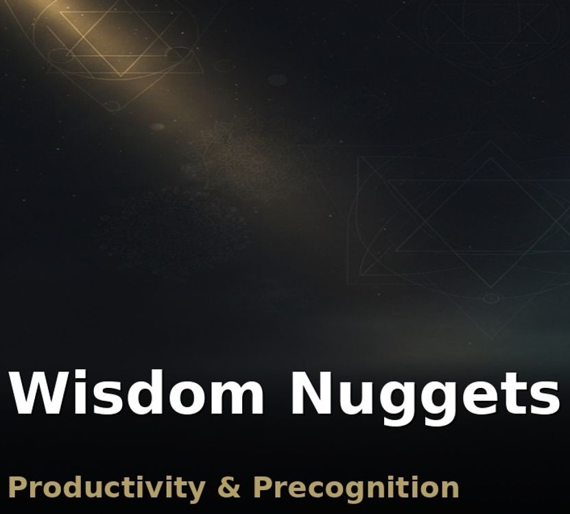 cover art for Wisdom App Nuggets: Productivity And Precognition
