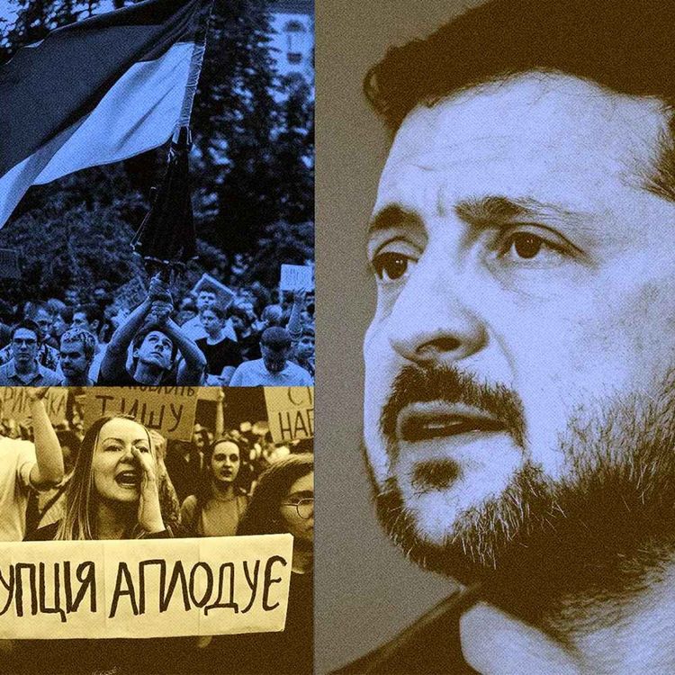 cover art for Backlash grows as Zelensky 'retreats' after mass protests over bill & Trump approves $322 million package including HAWK and Bradleys