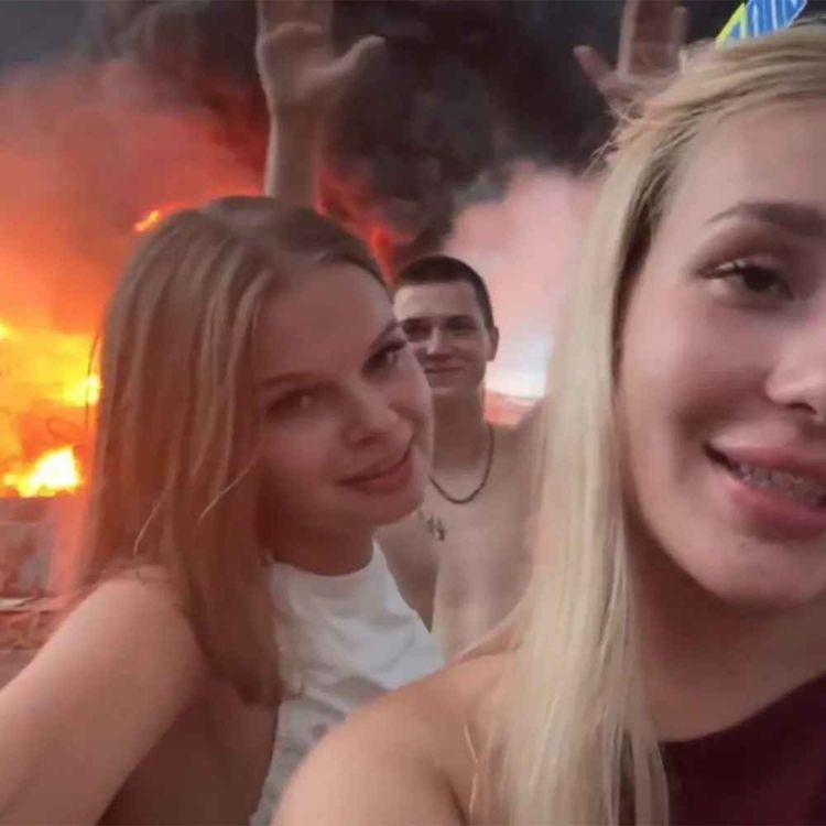 cover art for Russian resort city 'ablaze' after Ukrainian air raid & Trump calls nuclear bluff of Putin’s hawk-in-chief