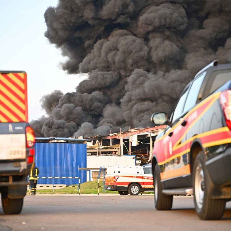 cover art for Russia bombs American factory in one of war’s largest attacks, defying Trump peace efforts