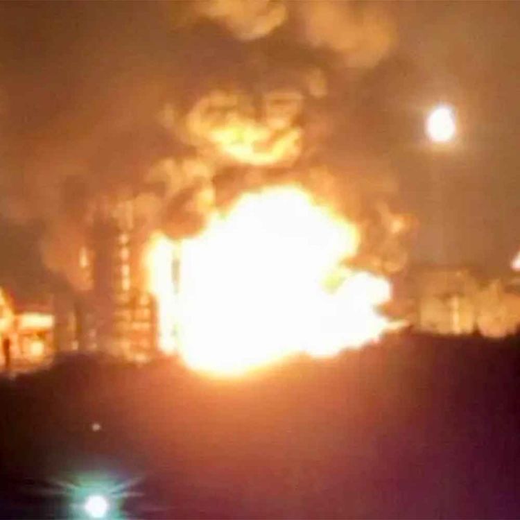 cover art for Huge explosion at ‘vital’ Russia oil refinery & how China secretly arms Russia with drones