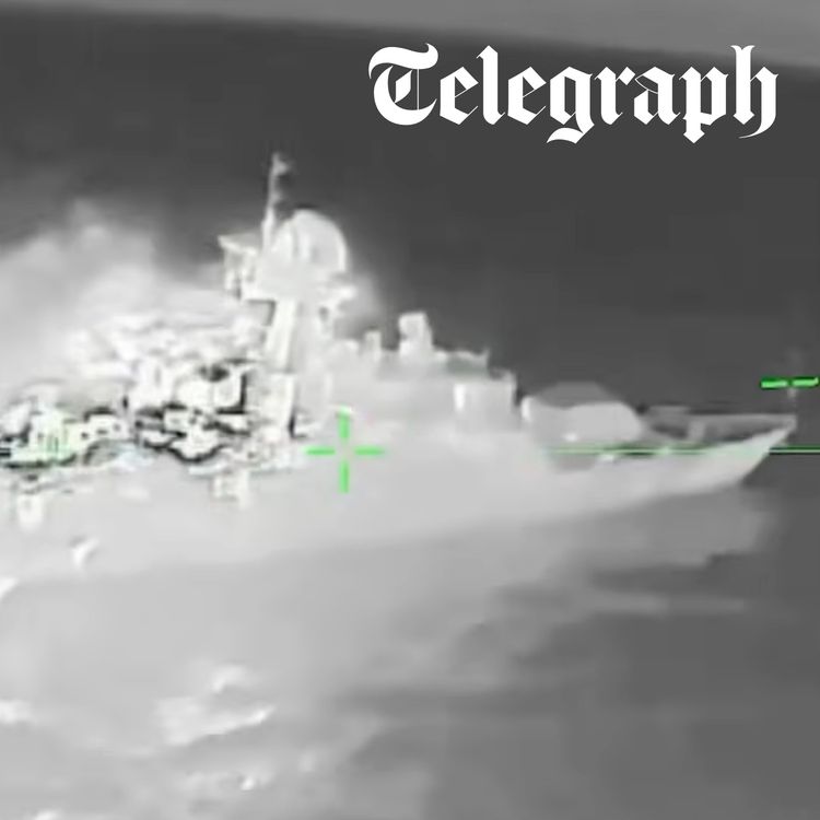 cover art for Russians flee sinking warship after Ukrainian attack & Kyiv strikes ‘volcanic’ oil refinery for fifth time