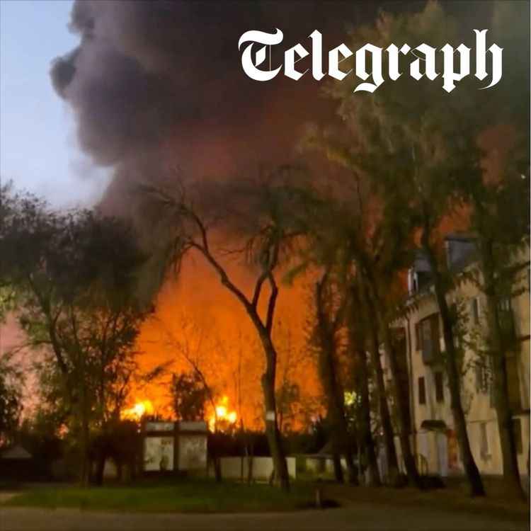 cover art for Giant fireball after strike on Russian refinery as Zelensky and Trump set to discuss energy truce