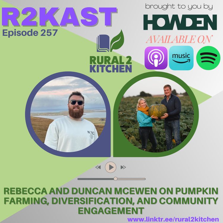 cover art for R2Kast 257 - Rebecca and Duncan McEwen on Pumpkin Farming, Diversification, and Community Engagement