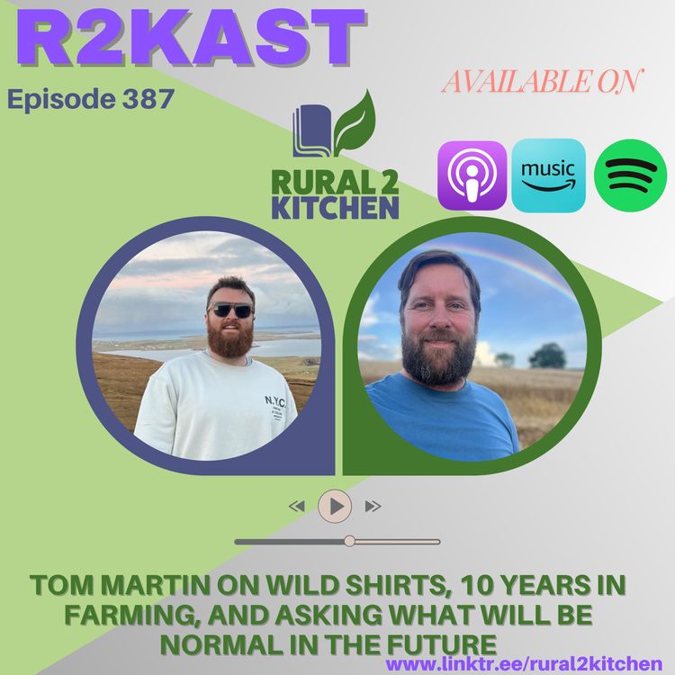 cover art for R2Kast 387 – Tom Martin on wild shirts, 10 years in farming, and asking what will be normal in the future