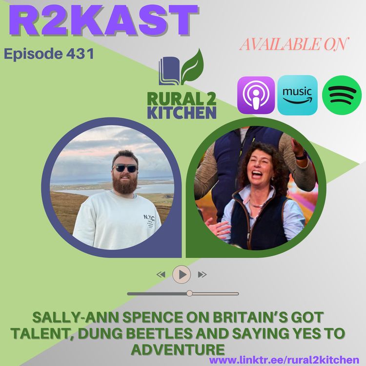 cover art for R2Kast 431 – Sally-Ann Spence on Britain’s Got Talent, dung beetles and saying yes to adventure