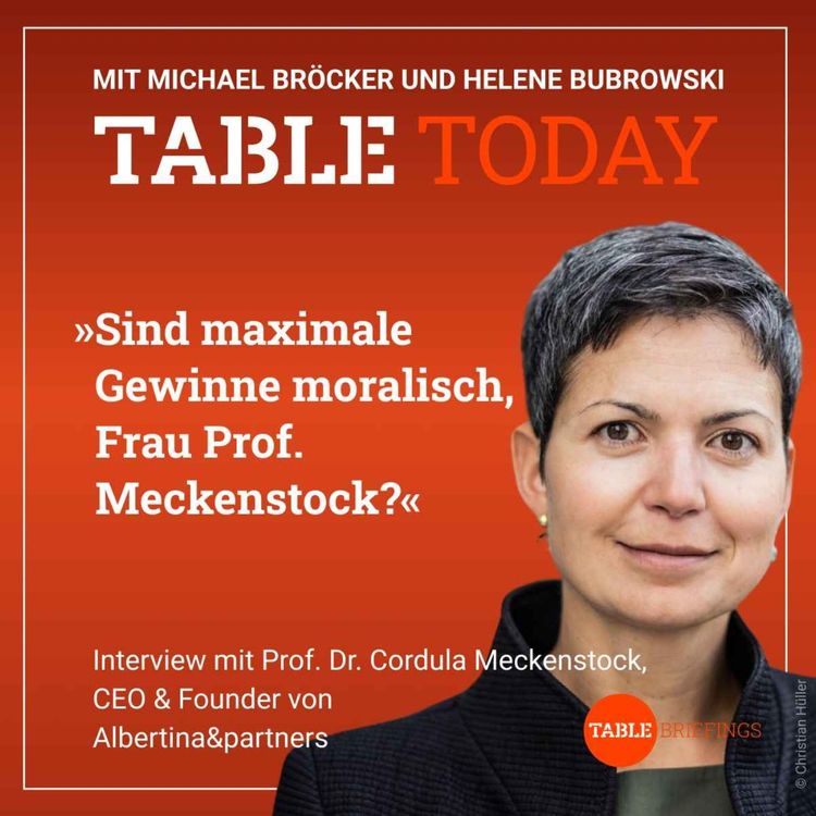 cover art for Sind maximale Gewinne moralisch, Frau Prof. Meckenstock?