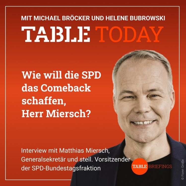 cover art for Wie will die SPD das Comeback schaffen, Herr Miersch?