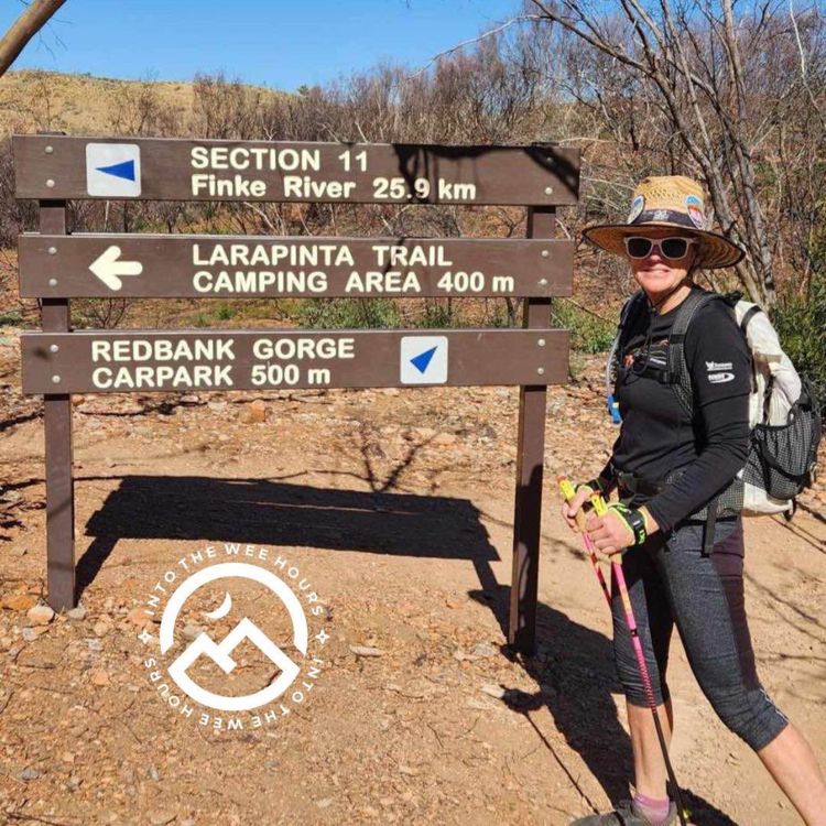 cover art for Liz Woodgate, on setting the Larapinta Trail 460KM end-to-end-to-end Fastest Known Time in sub 6 days, at 60