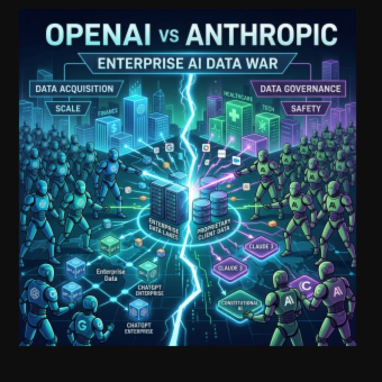 cover art for OpenAI vs Anthropic: The Enterprise AI War Is Now About Data, Trust, and Control