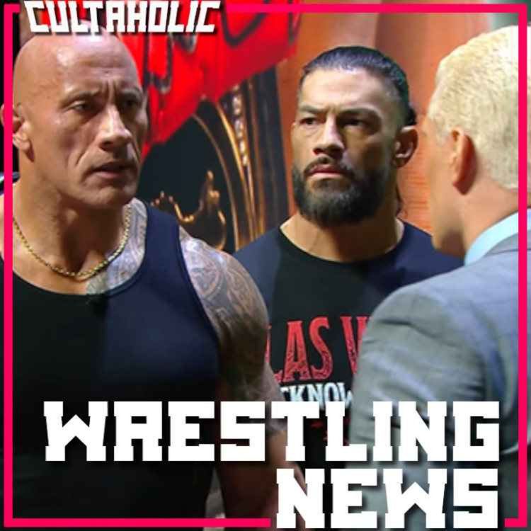 cover art for The Rock SLAPS Cody Rhodes At WrestleMania XL Kickoff - Roman Reigns WWE Title Challenger Revealed
