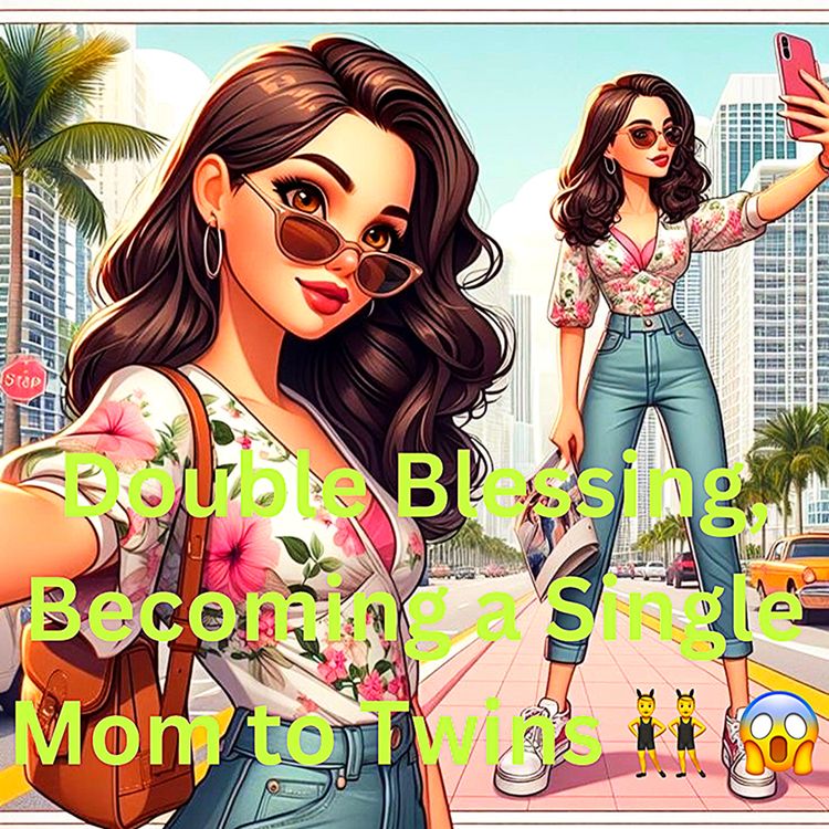 cover art for Double Blessing,  Becoming a Single Mom to Twins 👯‍♂️ 😱