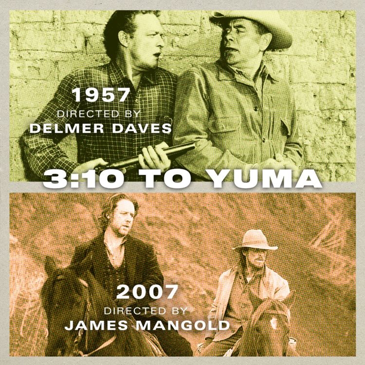 cover art for 3:10 to Yuma (1957 and 2007)
