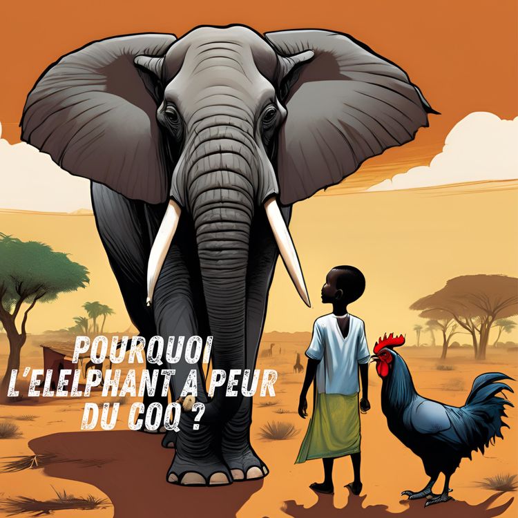 cover art for Pourquoi l'éléphant a peur du coq 