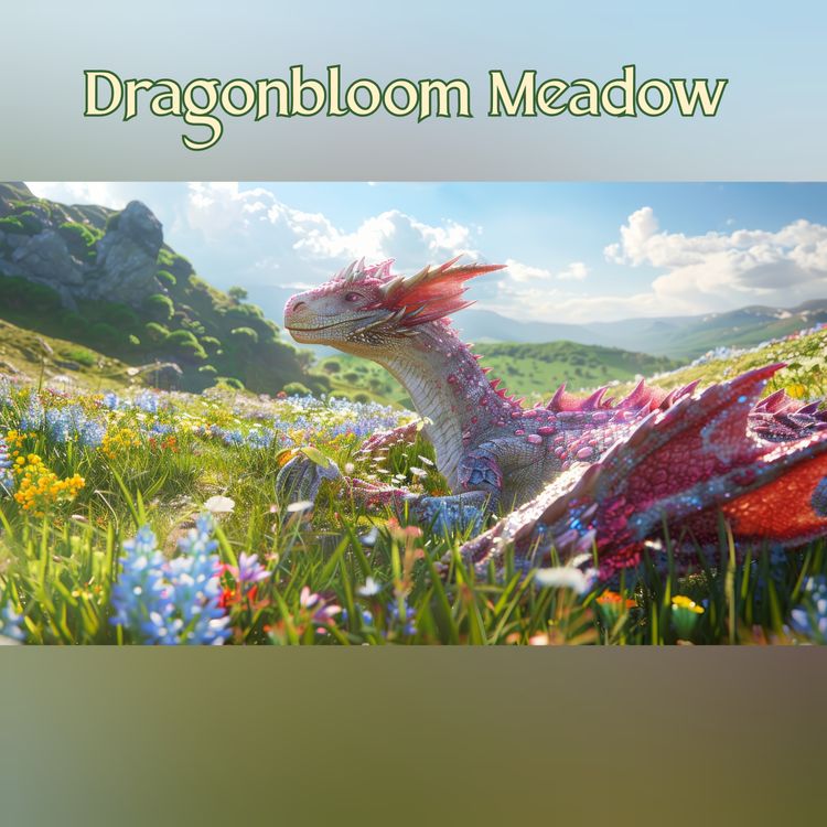 cover art for 🎧 Dragonbloom Meadow | Calm Wind, Flowers & Distant Wings, Breath Sounds