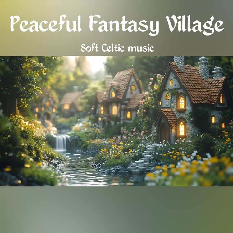 cover art for 🎧Peaceful Fantasy Village by the Stream | Soft Celtic Music | Relaxing asmr for Reading & Sleep