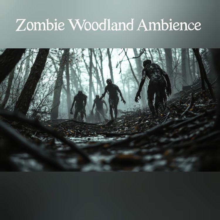 cover art for 🎧 Cursed Woodland | Zombie Echoes, Rolling Thunder, Forest Groans