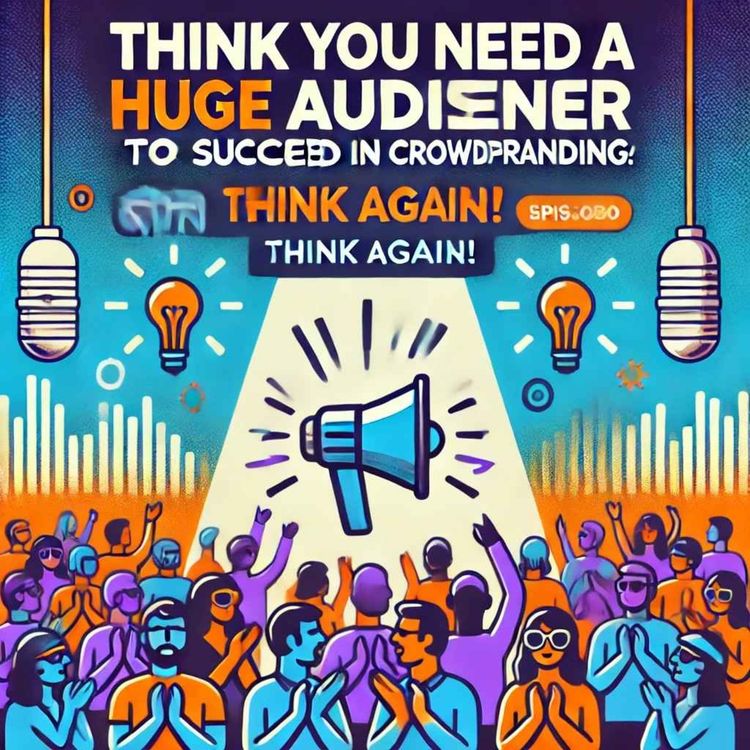 cover art for Think you need a huge audience to succeed in crowdfunding? Think again!" 🚫👥