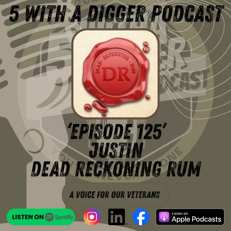 cover art for 5 With A Digger. Justin. Dead Reckoning Rum.