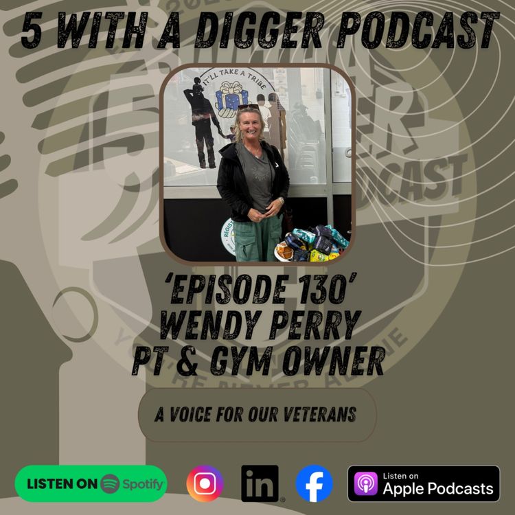 cover art for 5 With A Digger. Wendy Perry.
