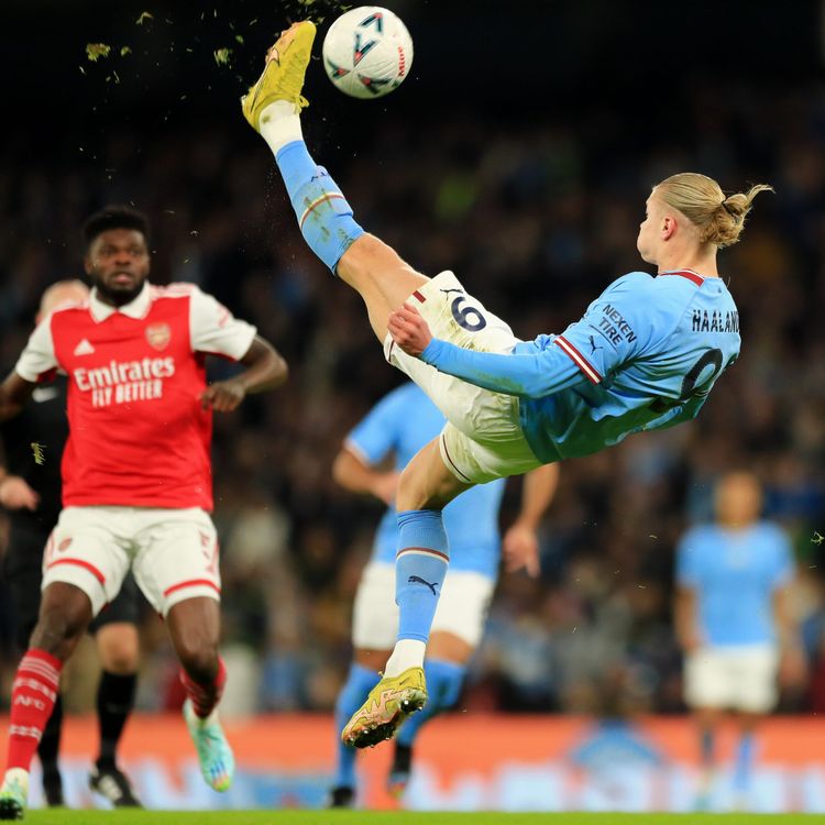 cover art for Arsenal host Man City. Are they both in the title race?