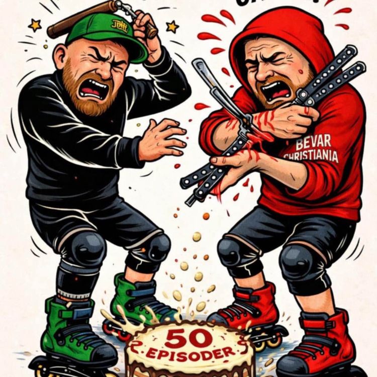 cover art for 50! Trump, Grønland, forbudet mot nunchaku, ninjastjerner og batanga/butterflykniver. Fritenkernes Filmkvarter: 90-tallets beste filmer: Prayer of the Rollerboys