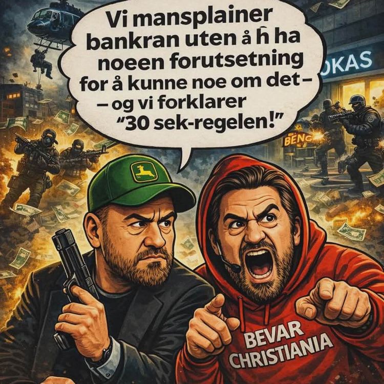 cover art for 52. Heat, en av 90-tallets beste filmer. 90-talls nostalgi i Fritenkernes Filmkvarter. Robert De Niro, Al Pacino, Michael Mann, Val Kilmer (R.I.P.), Tom Sizemore (R.I.P.), Ted Levine, NOKAS-ranet, helikoptervraket i Stockholm, Point Break, Rollerboys