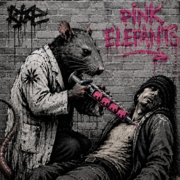 cover art for 64. Kunstauksjon! Lyttere kan kjøpe episodecoveret! Høyeste bud over 100 kr går til innkjøp av = Oslo. 5 stjerner i Spotify. Kunstanmeldelse av episodecoveret, kunstverket Pink Elephants og byturanmeldelse av edru bytur etter konserten av High on fire.