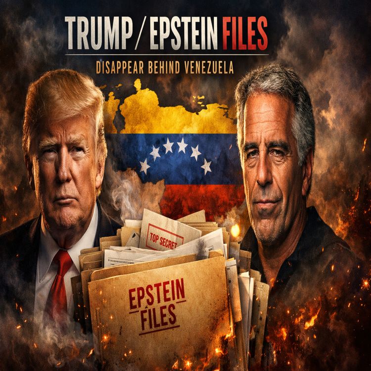 cover art for Trump/Epstein Files Disappear Behind Venezuela