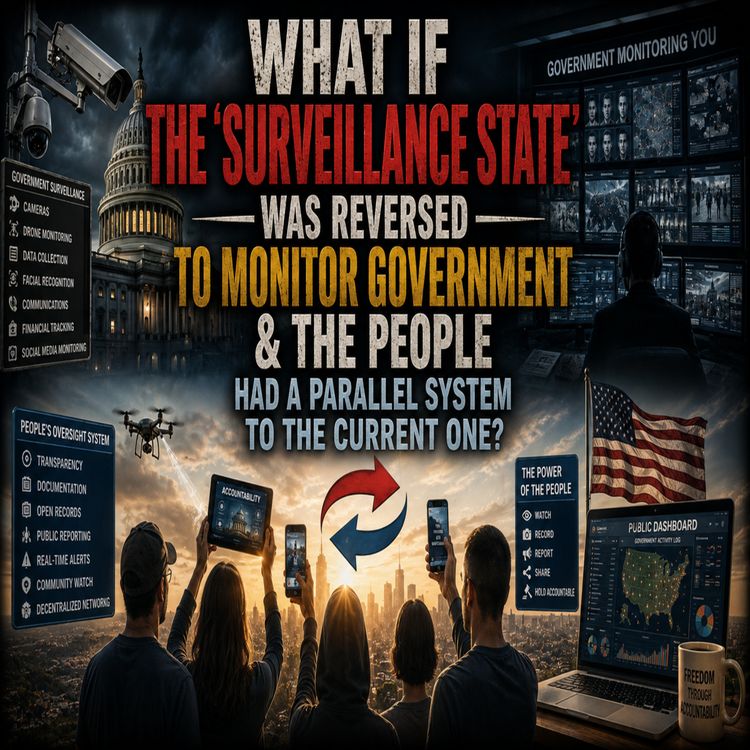 cover art for What If The 'Surveillance State' Was Reversed To Monitor Government & The People Had A Parallel System To The Current One?