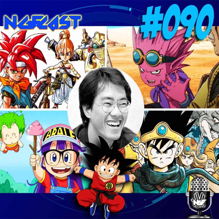 cover art for NGFCAST #090 - Dragon Ball, Dr Slump, Chrono Trigger e MUITO MAIS ( a Obra e Legado de Akira Toriyama )